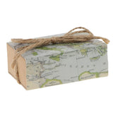 Maxbell Pack of 12 Map Style Candy Boxes With Jute Twine Wedding Birthday Party Favor