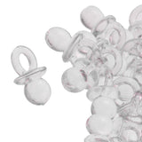 100pcs Mini Pacifier Charms Game Prizes Gifts Baby Shower Favor White