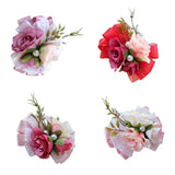 Max Bridal Wrist Corsage Bridesmaid Hand Flowers Wedding Party Prom Champagne