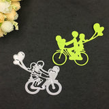 Maxbell Lovers With Bike Cutting Dies Stencils For DIY Embossing Paper Cards Craft