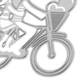 Maxbell Lovers With Bike Cutting Dies Stencils For DIY Embossing Paper Cards Craft