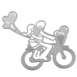 Maxbell Lovers With Bike Cutting Dies Stencils For DIY Embossing Paper Cards Craft
