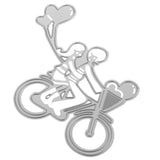 Maxbell Lovers With Bike Cutting Dies Stencils For DIY Embossing Paper Cards Craft