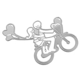 Maxbell Lovers With Bike Cutting Dies Stencils For DIY Embossing Paper Cards Craft