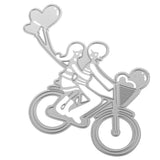 Maxbell Lovers With Bike Cutting Dies Stencils For DIY Embossing Paper Cards Craft