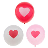 100 Pieces Heart Printed Latex Balloons Wedding Birthday Party Decor Red