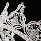 Max Women Girls Rhinestone Crystal Tiara Crown Wedding Hairband Accessory Silver