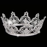 Max Women Girls Rhinestone Crystal Tiara Crown Wedding Hairband Accessory Silver