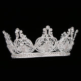 Max Women Girls Rhinestone Crystal Tiara Crown Wedding Hairband Accessory Silver