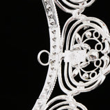 Max Women Girls Rhinestone Crystal Tiara Crown Wedding Hairband Accessory Silver