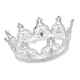 Max Women Girls Rhinestone Crystal Tiara Crown Wedding Hairband Accessory Silver