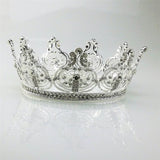 Max Women Girls Rhinestone Crystal Tiara Crown Wedding Hairband Accessory Silver