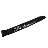 Bachelorette Party Bridesmaid Sash for Wedding Party Decorations Black 1