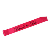 Bride to Be Satin Sash Hens Night Wedding Shower Party Accessories Rose