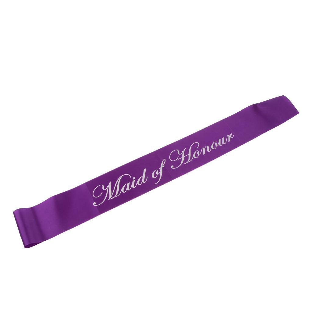 Maxbell  Hen Night Party Maid of honour Sash for Wedding Party Decorations Purple