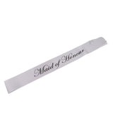 Hen Night Party Maid of honour Sash for Wedding Party Decorations Silver