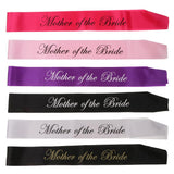 Mother of the Bride Stain Sash Bridal Shower Wedding Supplies Rose Red Black