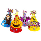 6pcs Happy Halloween Party Hat Cone Cap with Spider Kids Party Fancy Dress