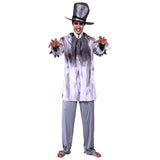 Max Zombie Gentlemen Costume Hat Set Adult Ghost Groom Halloween Fancy Dress