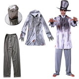 Max Zombie Gentlemen Costume Hat Set Adult Ghost Groom Halloween Fancy Dress