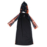 Max Halloween Kids Flame Skeleton Hooded Robe Costume Halloween Fancy Dress  L