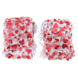 Max 100pcs Organza Love Heart Drawstring Gift Pouch Candy Bag Wedding Favor