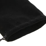 Max 10pcs Black Lint Cotton Jewelry Pouch Drawstring Bag Wedding Favor 13 x 18cm