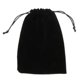 Max 10pcs Black Lint Cotton Jewelry Pouch Drawstring Bag Wedding Favor 13 x 18cm