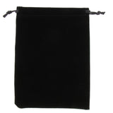 Max 10pcs Black Lint Cotton Jewelry Pouch Drawstring Bag Wedding Favor 13 x 18cm