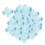 Max 500 Pieces Artificial Silk Rose Petals Wedding Flower Bicolor Blue