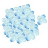 Max 500 Pieces Artificial Silk Rose Petals Wedding Flower Bicolor Blue