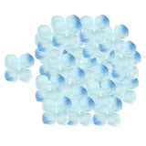 Max 500 Pieces Artificial Silk Rose Petals Wedding Flower Bicolor Blue
