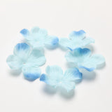 Max 500 Pieces Artificial Silk Rose Petals Wedding Flower Bicolor Blue