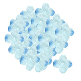 Max 500 Pieces Artificial Silk Rose Petals Wedding Flower Bicolor Blue