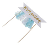 Pack of 6/Set Happy Birthday Tulle Cake Topper Cake Banner Cake Centerpieces