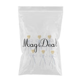 Max 6 Pieces Sequins Yellow Heart Bow Cake Topper Birthday Party Cupcake Picks
