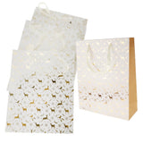 Max 6pcs Large Christmas Snowflake Deer Gift Bags Handle Tote Bags Party Favor