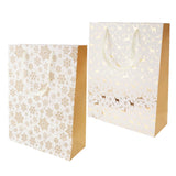 Max 6pcs Large Christmas Snowflake Deer Gift Bags Handle Tote Bags Party Favor