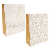 Max 6pcs Large Christmas Snowflake Deer Gift Bags Handle Tote Bags Party Favor