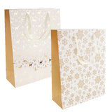 Max 6pcs Large Christmas Snowflake Deer Gift Bags Handle Tote Bags Party Favor
