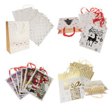 Max 6pcs Large Christmas Snowflake Deer Gift Bags Handle Tote Bags Party Favor