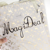 Max 6pcs Large Christmas Snowflake Deer Gift Bags Handle Tote Bags Party Favor