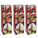 12pcs Set Paper Wedding Party Handle Wine Bottle Bag Gift Bags Favor