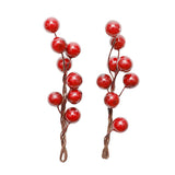Max 3 Pieces Berry Holly Hairpins Woman Bridal Hair Sticks Wine Red