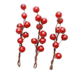 Max 3 Pieces Berry Holly Hairpins Woman Bridal Hair Sticks Wine Red