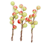 Max 3 Pieces Berry Holly Hairpins Woman Bridal Hair Sticks Green