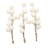 Max 3 Pieces Berry Holly Hairpins Woman Bridal Hair Sticks White