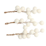Max 3 Pieces Berry Holly Hairpins Woman Bridal Hair Sticks White
