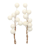 Max 3 Pieces Berry Holly Hairpins Woman Bridal Hair Sticks White