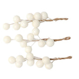 Max 3 Pieces Berry Holly Hairpins Woman Bridal Hair Sticks White